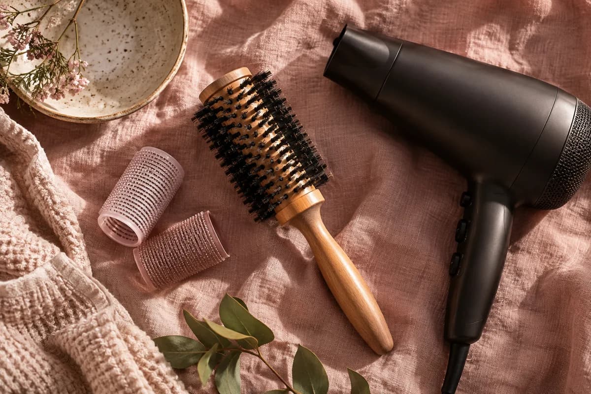 Brosses et accessoires pour les cheveux — illustration du métier