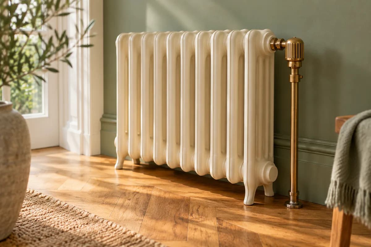 Radiateur et robinet de chauffage — illustration du métier